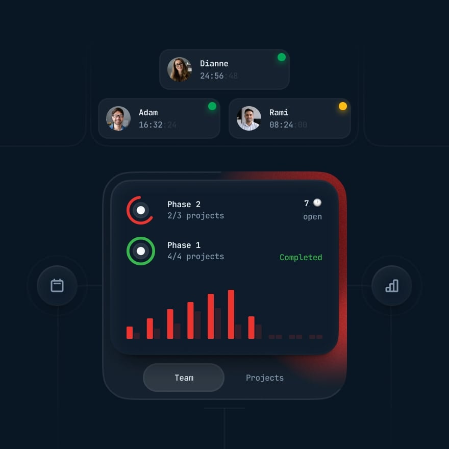 Illustrative team collaboration interface