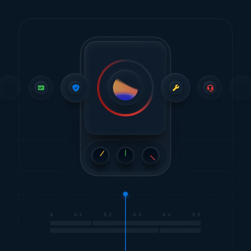 Illustration of connected monitoring and support tools